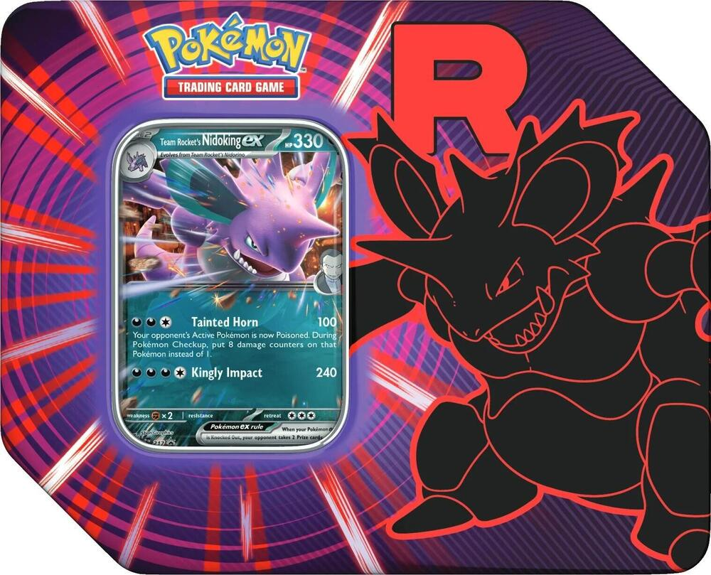 Pokemon Team Rocket Tin [Team Rocket's Nidoking ex] - Miscellaneous Cards & Products (MCAP)