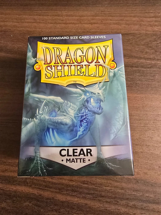 Dragon Shield Matte Clear Card Sleeves – Standard Size (100 Count)