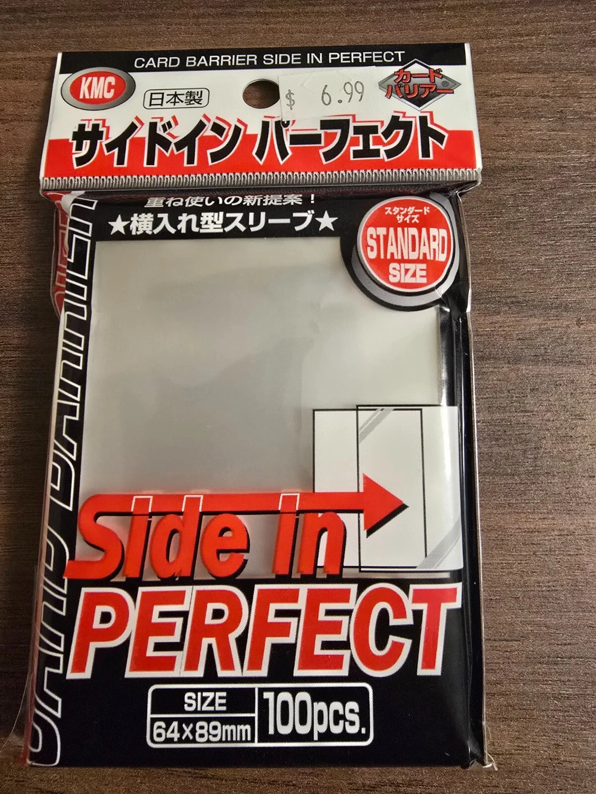 KMC Side In Perfect Inner Sleeves – Clear Standard 64x89mm (Side Load, 100 Count Pack)